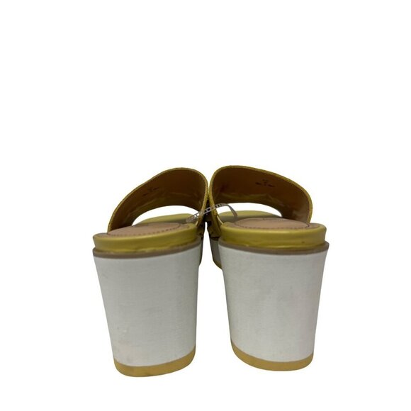 NEW! NYDJ Rory Wedge Sandals Shoes Honey Gold Slip On Suede Women's Size 9 - Picture 5 of 9